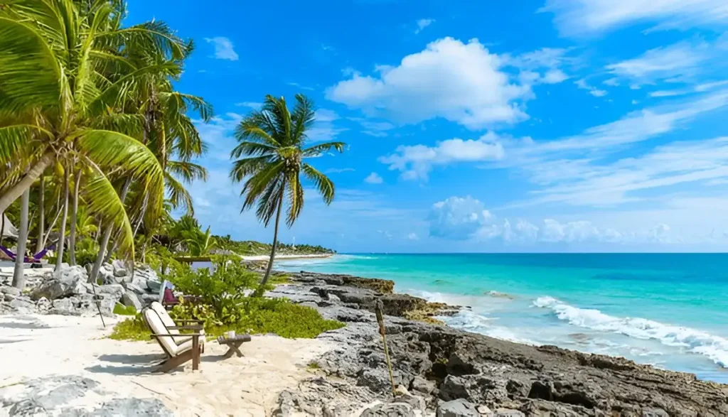 . Caribbean coast at Tulum in Quintana Roo, MexicoBest Places to Visit in Mexico with Family