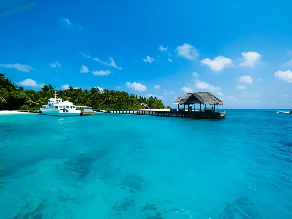 Ferries transport Maldives island